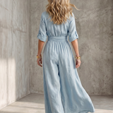 Wrennamae | Cross Front Wide Leg Jumpsuit