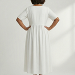 Verdra | Simple Gather Midi Dress