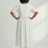 Verdra | Simple Gather Midi Dress