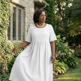 Verdra | Simple Gather Midi Dress
