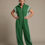 Mirania | Zip Front Stripe Panel Jumpsuit