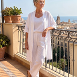 Theassa | Three Piece Relaxed Top Pant Set