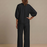 Halrin | Zip Front Blouson Top Wide Leg Set