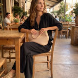 Halrin | Zip Front Blouson Top Wide Leg Set
