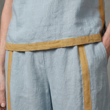 Julette | Sleeveless Top Wide Leg Contrast Pants Set