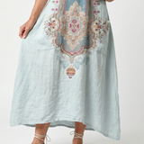 Sennaney | Ornate Panel Embroidered Oversized Pocket Midi Dress