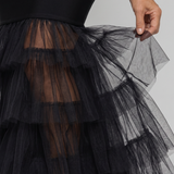 Penna | Sleeveless Tiered Tulle Hem Maxi Dress