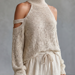 Dahlette | Open Shoulder Knit Top And Wide Leg Pants Set