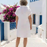 Romysette | Short Sleeve Front Pocket Knee Length Dress