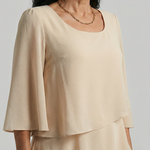 Lilabeth | Layered Flare Sleeve Knee Length Dress