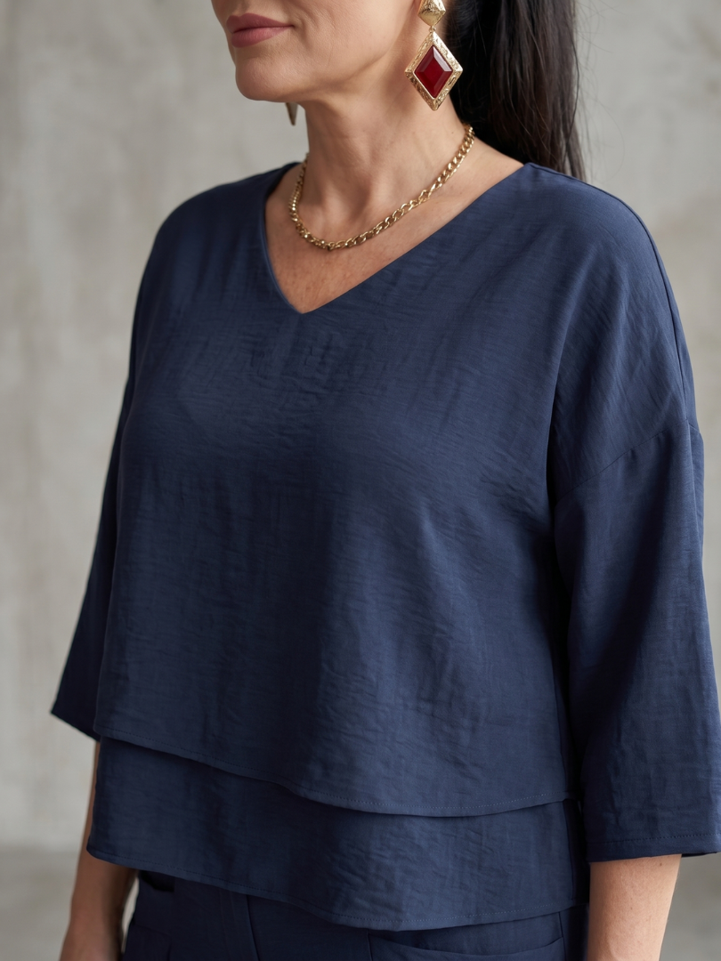 Callia | Layered Top Wide Leg Set