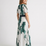 Nevna | Flutter Sleeve Belted Maxi Dress