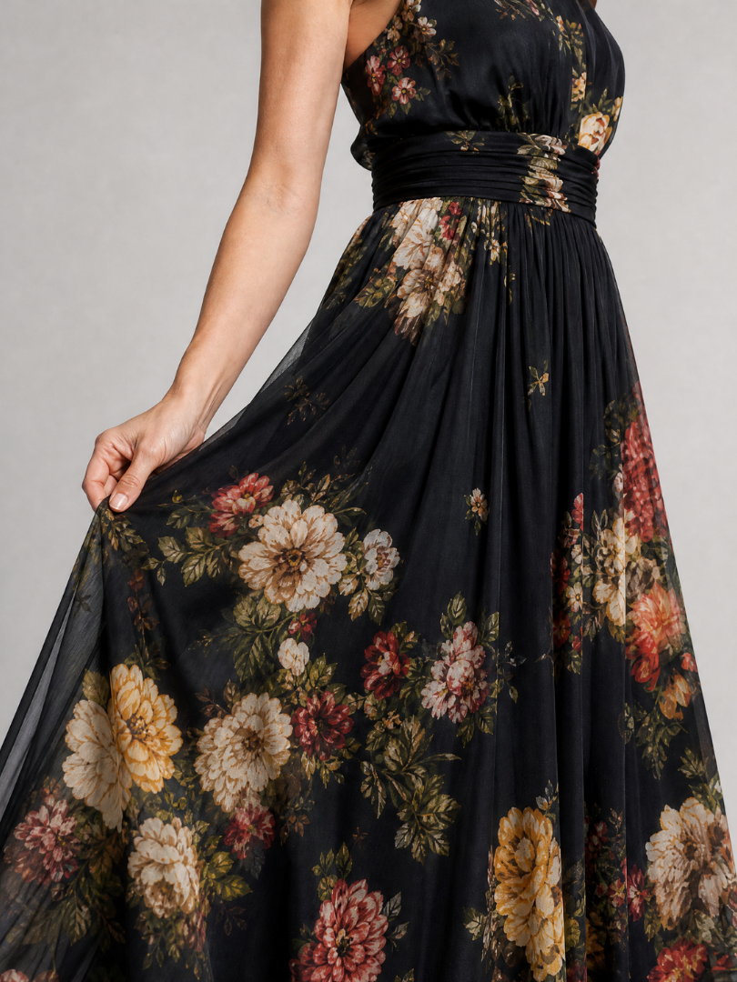 Serathea | Floral Halter Neck Midi Dress