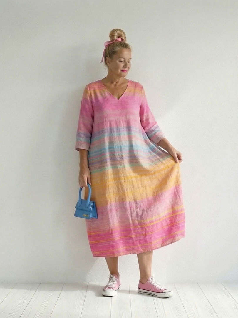 Tamsinsia | Ease Gradient Stripe Midi Dress