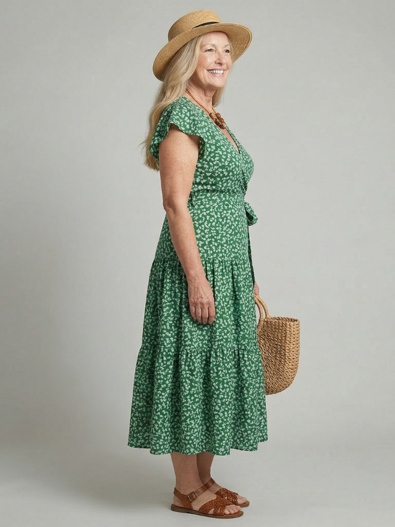 Mirrose | Calm Wrap Midi Dress