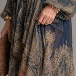 Noravia | High Neck Printed High Low Mini Dress