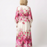 Hilassa | Long Sleeve Floral Belted Maxi Dress