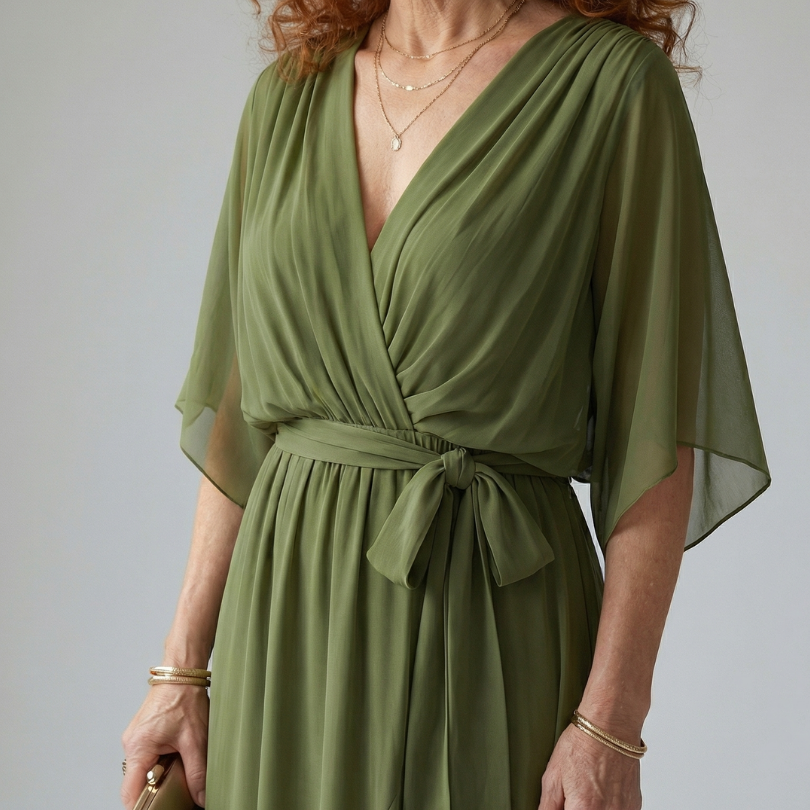 Selrina | Light Drape Midi Dress