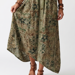 Wrennavia | Button Front Embroidered Oversized Pocket Midi Dress