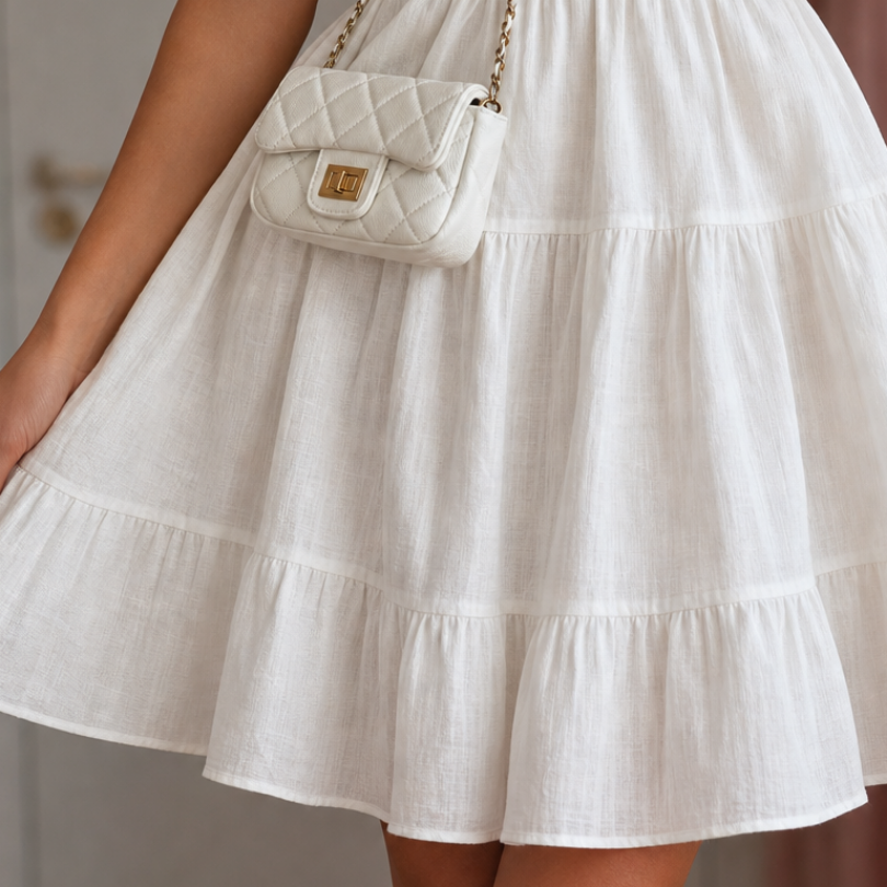 Selina | Spaghetti Strap Gathered Bodice Mini Dress
