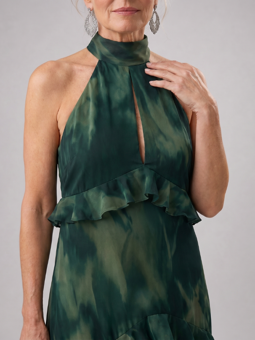 Coradra | Tiered Cutout Sleeveless Midi Dress