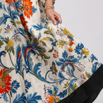 Linnwen | Botanical Scroll Print Everyday Pocket Midi Dress