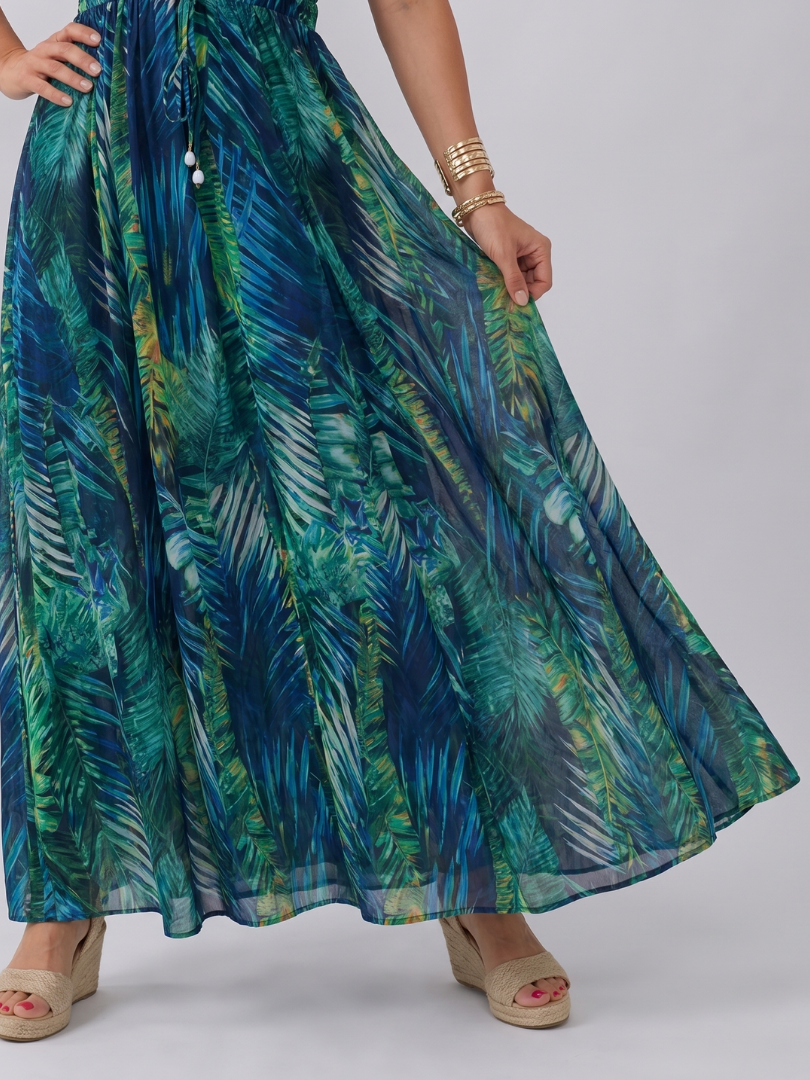 Velmae | Sleeveless Empire Waist Midi Dress