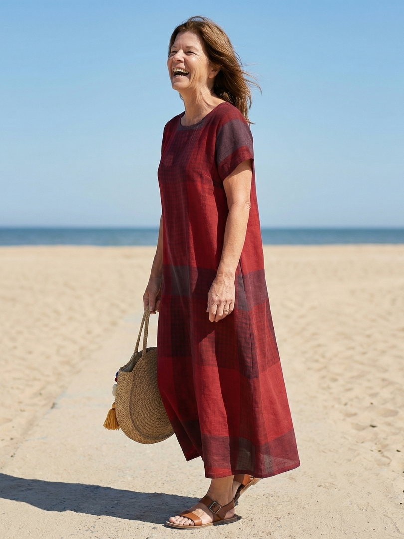 Velney | Relaxed Line Midi Dress