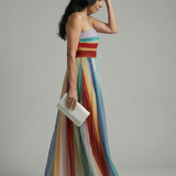 Merdra | Light Stripe Maxi Dress