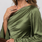 Corrina | One Shoulder Cape Sleeve Maxi Dress