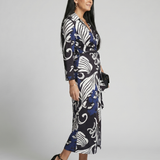 Sabnia | Relaxed Wrap Midi Dress