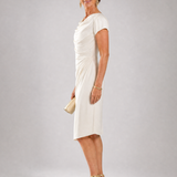 Elila | Draped Cap Sleeve Midi Dress