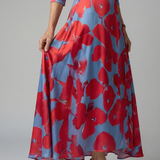 Liasette | Cross Wrap Neck Midi Dress