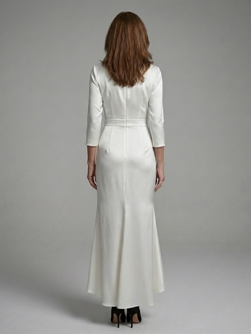 Esmesette | Long Sleeve Wrap High Low Midi Dress