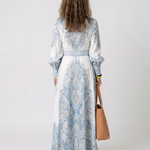 Versette | High Neck Printed Long Sleeve Maxi Dress