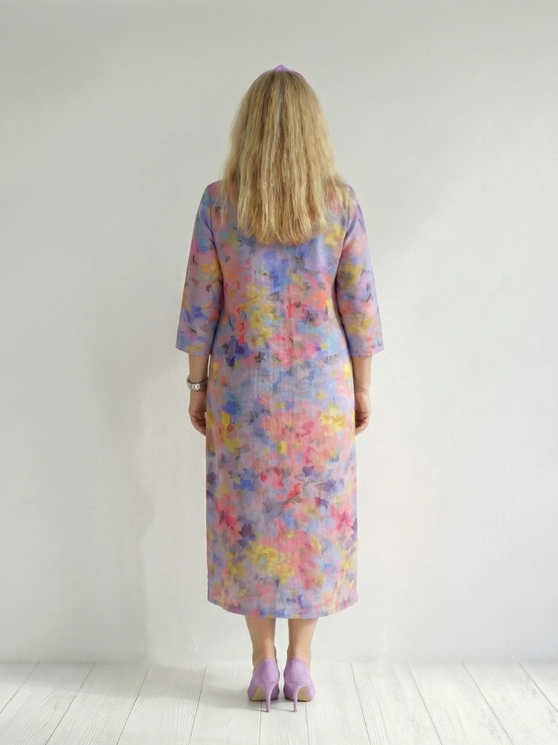 Norbelle | Abstract Floral Midi Dress
