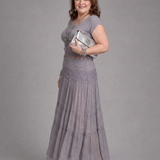 Pena | Draped Crop Top And Pleated Maxi Skirt Set