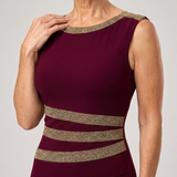 Wrennania | Metallic Trim Sleeveless Midi Dress