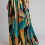 Larwyn | Sleeveless Abstract Print Maxi Dress