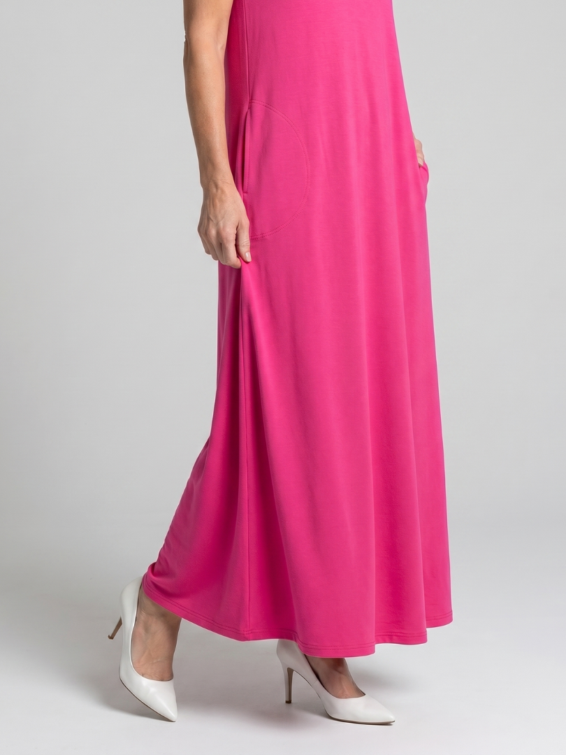 Tesmarie | Sleeveless Tropical Leaf Print Midi Dress