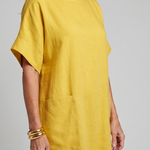 Marlia | Short Sleeve Patch Pockets Knee Length Dress