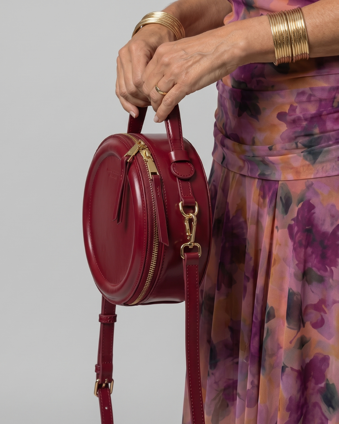 Fiolia | Round Zip Crossbody Shoulder Bag