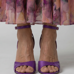 Delette | Metallic Ankle Strap Stiletto Sandals