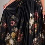 Magdaney | Floral Keyhole Midi Dress