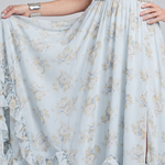Maessa | Halter Neck Floral Beaded Strap Maxi Dress