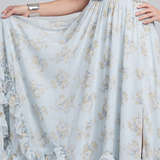 Maessa | Halter Neck Floral Beaded Strap Maxi Dress