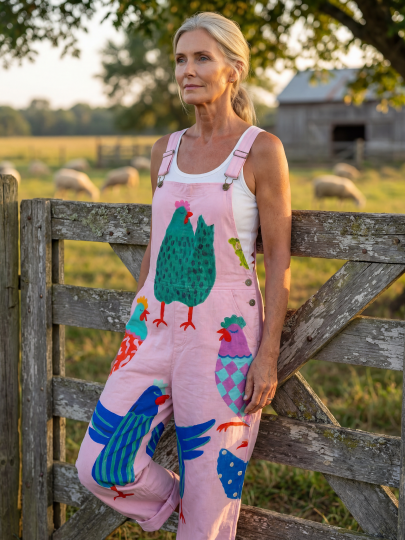 Suriney | Hen Motif Jumpsuit