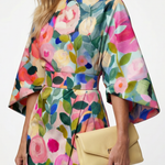Callora | Wide Sleeve Floral Midi Dress