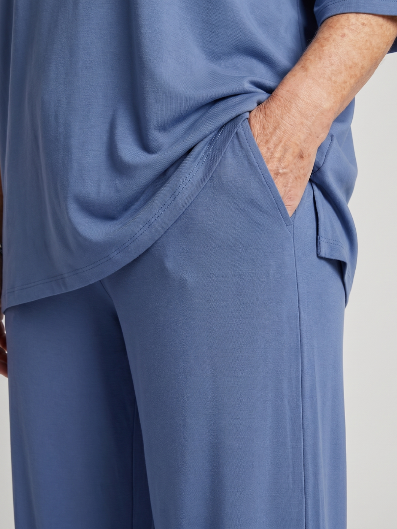 Belndra | Short Sleeve Oversized Top And Wide Leg Pants Set