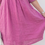 Linnthea | Gathered Front Half Sleeve Knee Length Dress